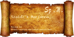 Szalók Marianna névjegykártya